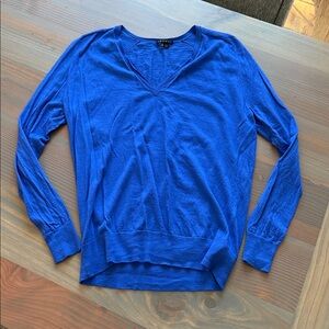 Theory Blue V-Neck Sweater